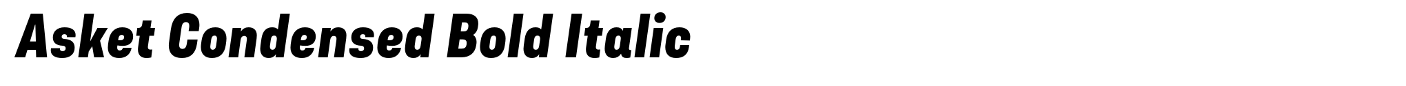 Asket Condensed Bold Italic image